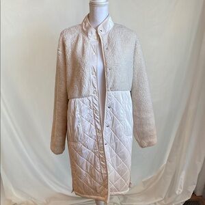 Athleta Girl Cream Sherpa & Quilted Jacket